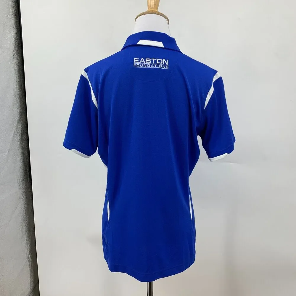 Nike Polo Shirt Womens M Medium Athletic Blue USA Archery Easton Foundations Top